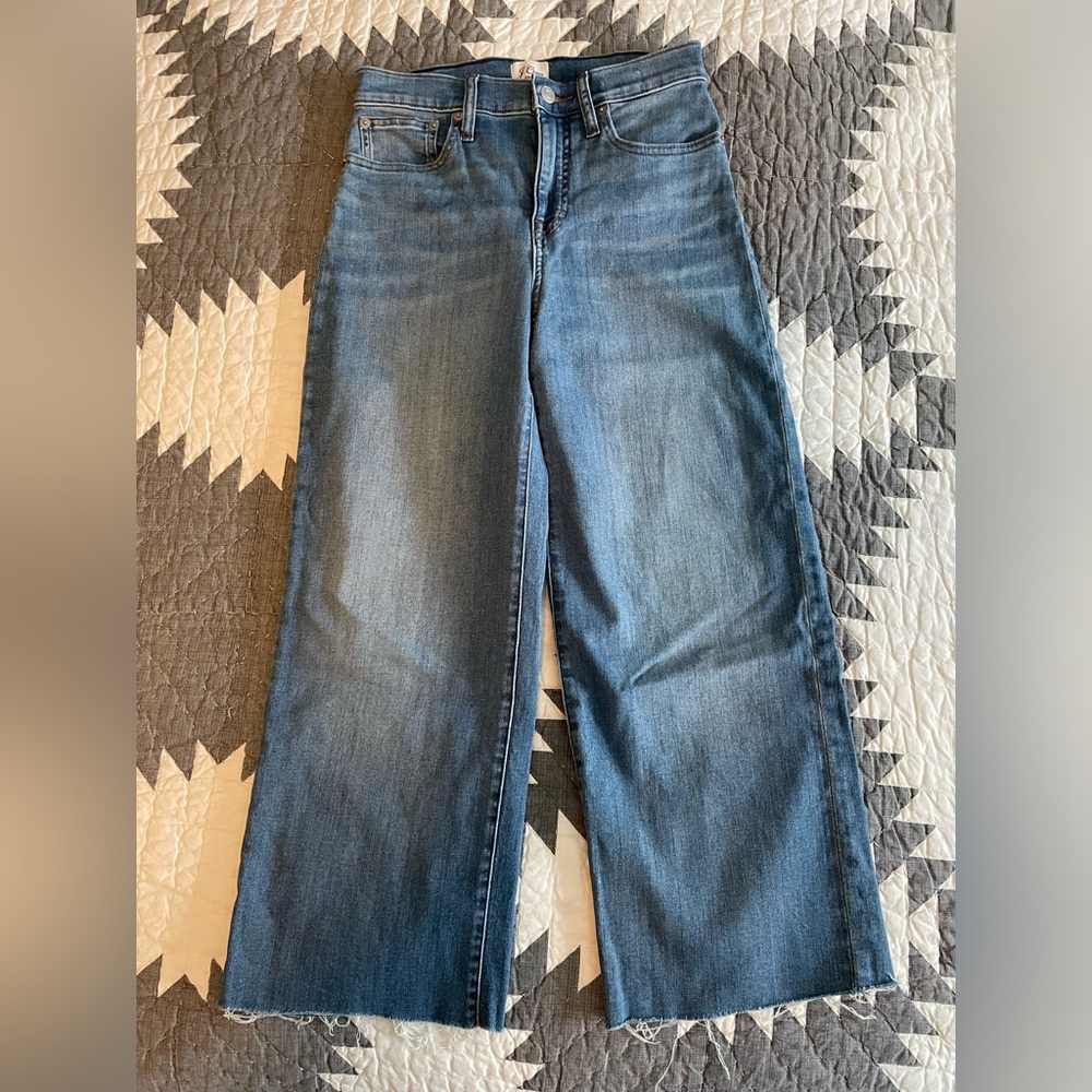 J. Crew wide leg cropped jean